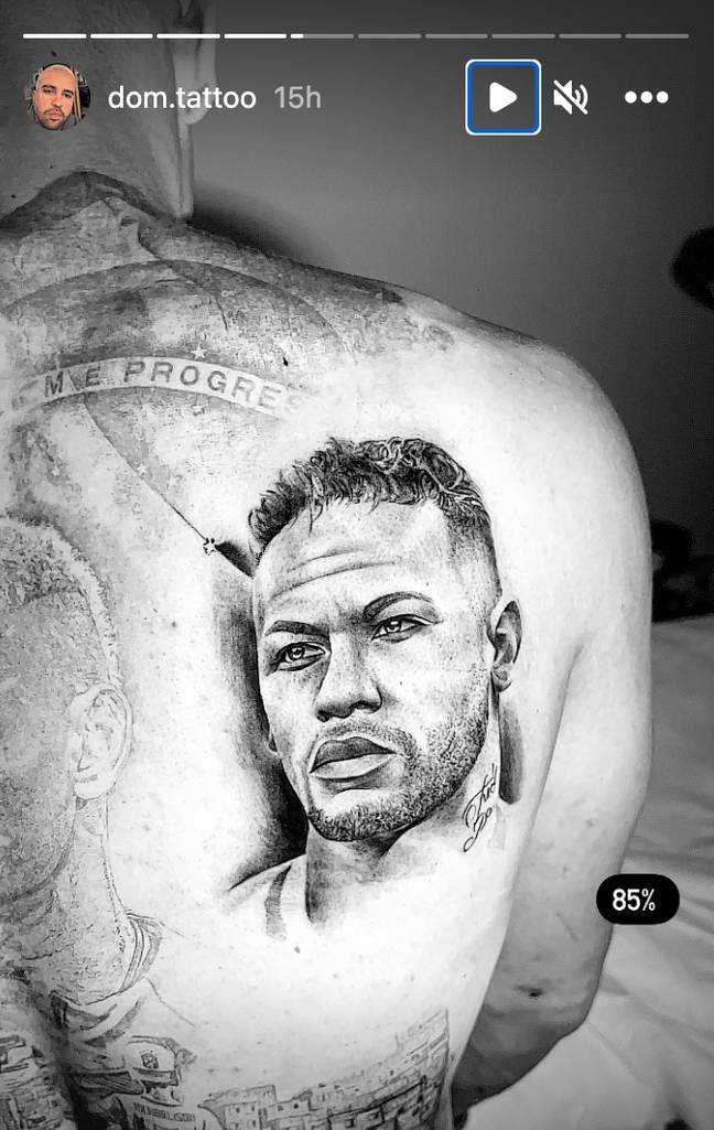 Richarlison gets tattoo of himself, Neymar and Ronaldo on his back