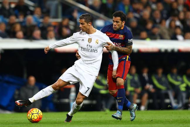 Dani Alves has expressed his admiration for Cristiano Ronaldo (Image: Alamy)