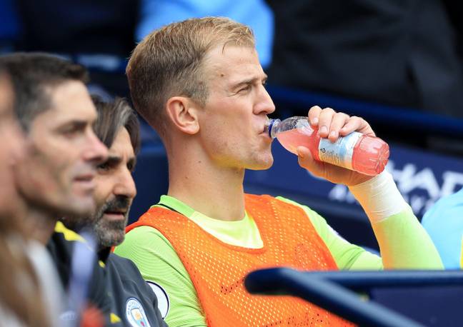 Hart sat on the bench at City under Guardiola. Image: PA Images