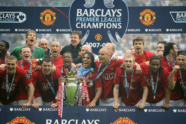 Football 2007 Sir Alex Ferguson's 2007/08 Double Winning Team Voted The Premier ...