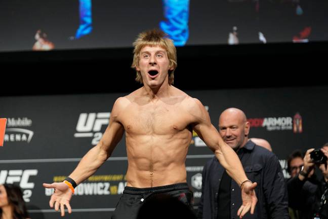 Paddy Pimblett at the UFC 282 ceremonial weigh-ins. Image: Alamy 
