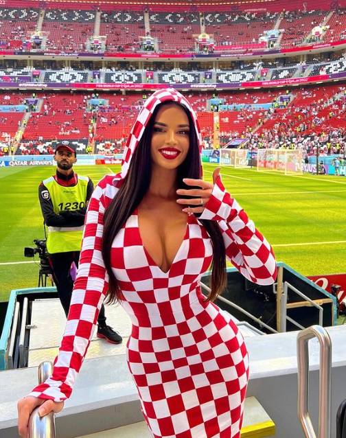 Ivana Knoll at the Croatia vs. Morocco game. Image: Instagram 