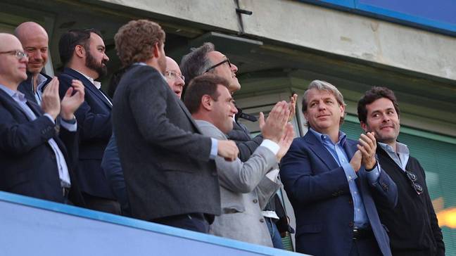 Todd Boehly at a Chelsea football match at Stamford Bridge in London. (Alamy)
