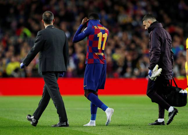 Dembele has spent lots of time injured whilst at Barca. Image: PA Images