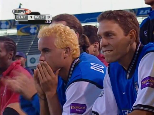 A young Landon Donovan watches the 'Goalie Wars' action unfold. Image credit: MLS