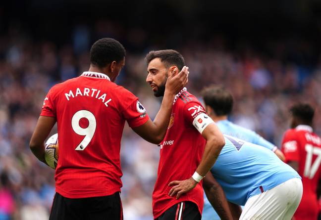 Bruno Fernandes captained Manchester United against Manchester City. (Alamy)