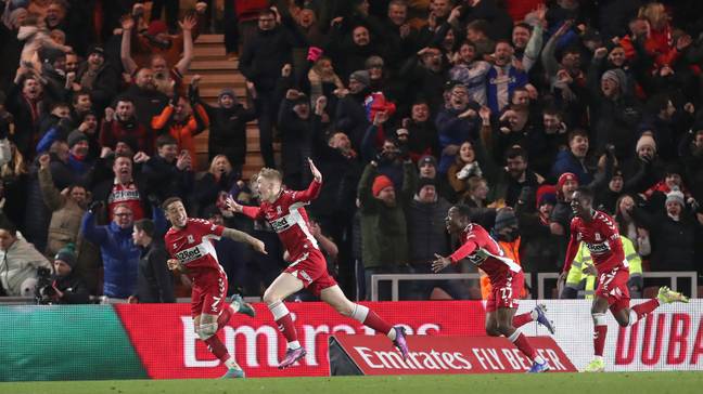 Boro earned their place in the FA Cup quarter final with an extra time win over Tottenham. Image: PA Images