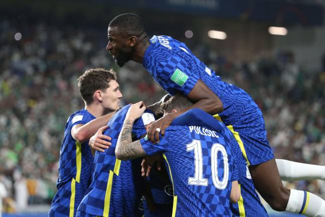 Rudiger celebrates during the FIFA Club World Cup win. Image: PA Images