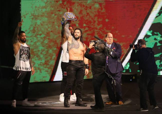Roman Reigns at 2021 Crown Jewel event. Credit: REUTERS / Alamy