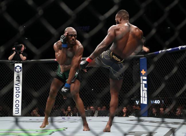 Leon Edwards in action at UFC 286. Image: Alamy 