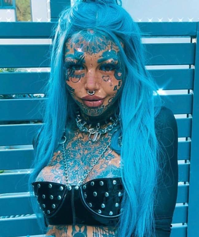 Anaya was inspired by Amber Luke to tattoo her eyeballs. Credit: Amber Luk/Instagram
