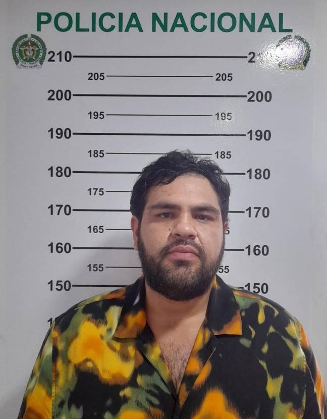 Sinaloa cartel member Brian Donaciano Olguin Berdugo was apprehended after a model he was spending time with uploaded an image of them kissing onto social media. Credit: Newsflash