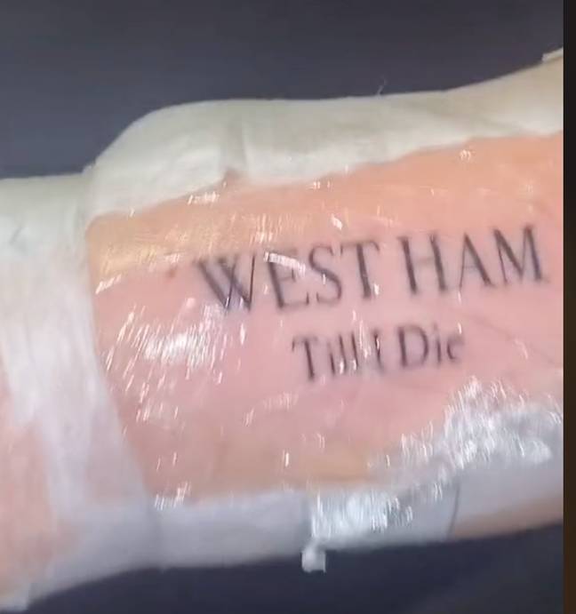 A devoted Westham fan. Credit: TikTok/@candycakezzzzz