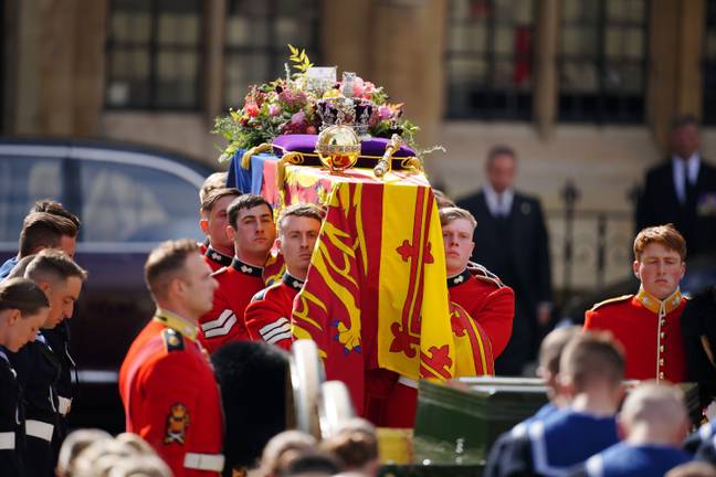 David was one of eight pallbearers to carry the coffin. Credit: PA Images / Alamy Stock Photo
