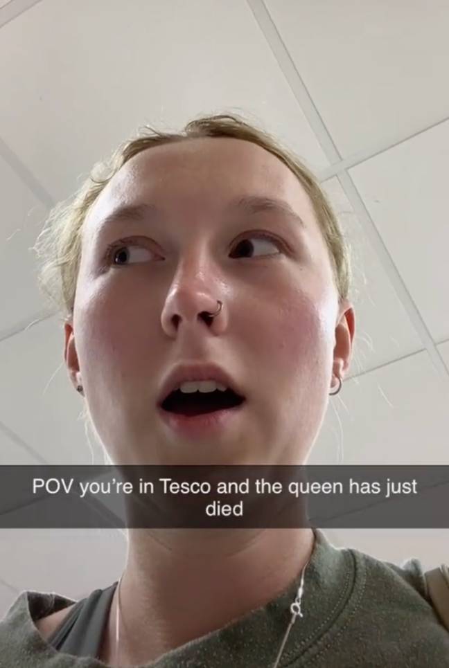 Liv was in Tesco when she found out. Credit: TikTok/@livgrayyay
