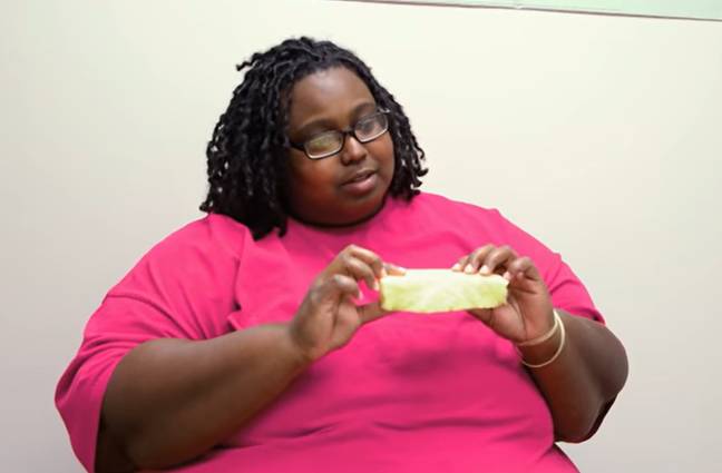 Jennifer revealed that she could eat about a square foot of mattress per day. Credit: YouTube/TLC