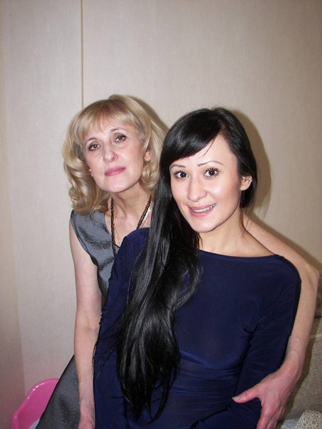 Lidia Bazarova with her daughter Kamila. Credit: East2West