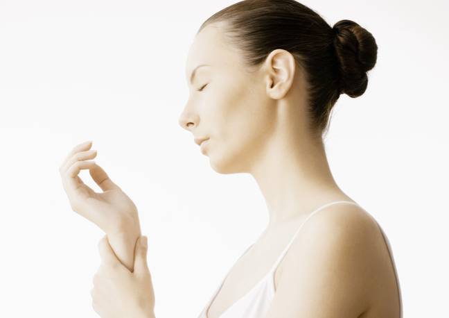 Rubbing the inner part of your wrist will make you fall asleep in minutes, according to the sleep expert. Credit: PhotoAlto / Alamy Stock Photo