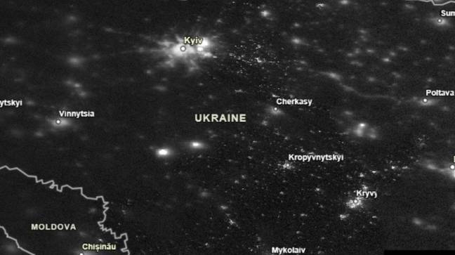 Ukraine on 7 February. Credit: NASA