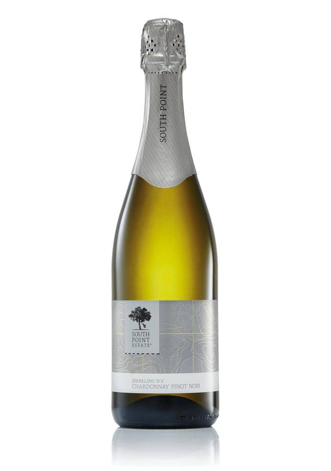 The $4.99 South Point Estate Sparkling Chardonnay Pinot Noir NV took home a Double Gold award. Credit: Supplied