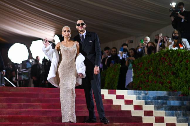 Kim, Pete, and the dressed that annoyed pretty much everyone. Credit: Sipa US / Alamy Stock Photo.