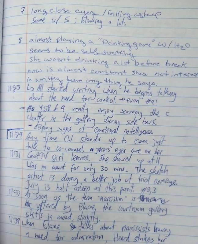 Larry's notebook consists of around twenty pages of notes per day. Credit: Larry Forman