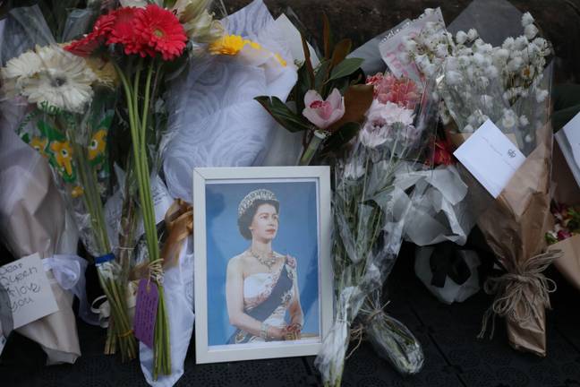 Tributes for the late queen. Credit: Richard Milnes/Alamy Stock Photo