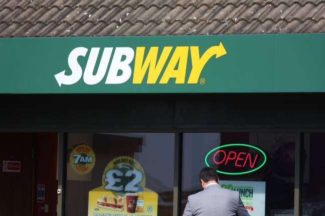 Subway invites you to eat fresh, unless there's a knife in your food in which case please remove it before eating. Credit: TRISTAR PHOTOS / Alamy Stock Photo
