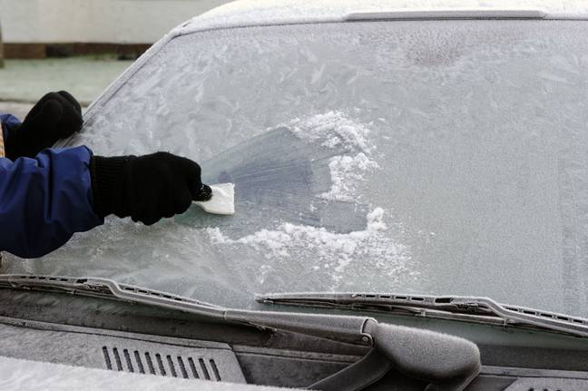 If you don't want to break out the scraper you could use your car's engine to clear the ice, but be careful. Credit: Philip Dunn / Alamy Stock Photo