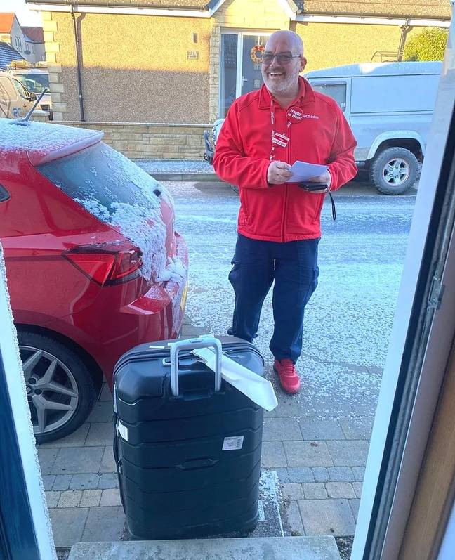 TrivDaily - Woman shocked after luggage is returned half a year after she went on holiday 59 Merry Christmas. Credit: Sian Armour