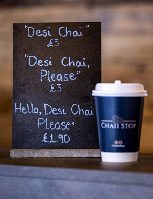 At the Chaii Stop, it pays to be polite. Credit: SWNS