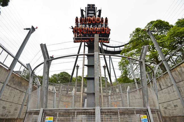 Oblivion is the world's first vertical rollercoaster. Credit: Alamy / PA Images