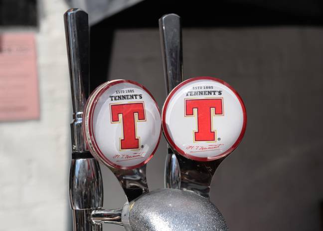 Tennent's say they never brew a pint outside of Glasgow. Credit: Douglas Carr / Alamy Stock Photo