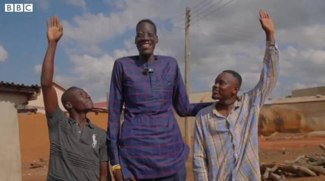 He's not the tallest man on Earth... yet. Credit: BBC
