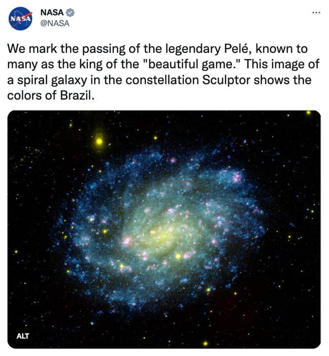 Even the US Space Agency NASA posted a tribute. Credit: Twitter