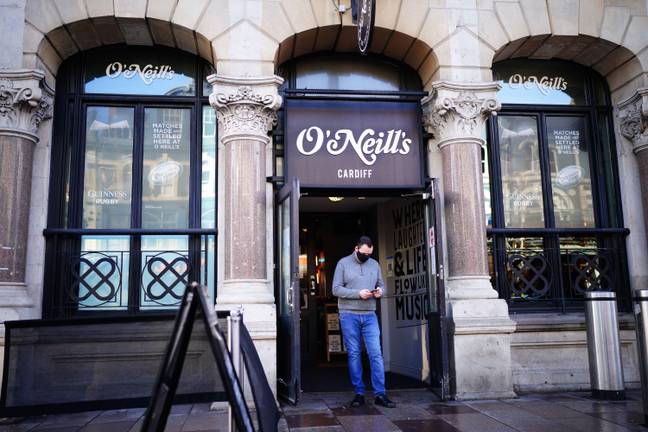 O'Neill's in Cardiff had said it was only welcoming Wales fans. Credit: PA Images/Alamy Stock Photo
