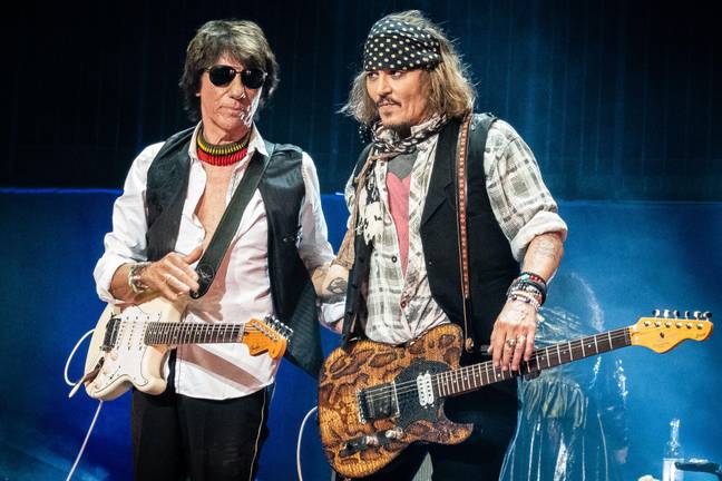 Depp is currently on tour in the UK with Jeff Beck. Credit: Alamy 