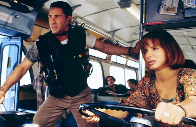 Reeves stared alongside Sandra Bullock in the 1994 film. Credit: Alamy 