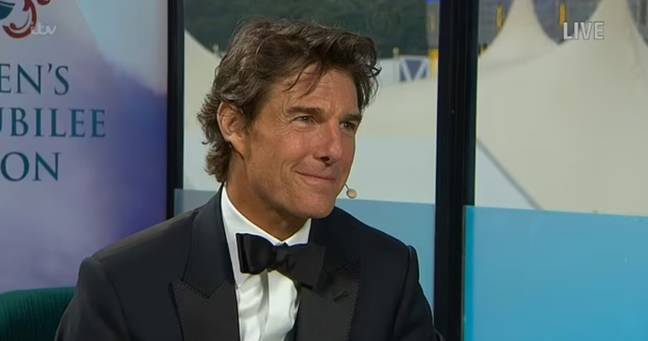 Tom Cruise made an appearance at the Queen's Platinum Jubilee celebrations in Windsor. Credit: ITV 