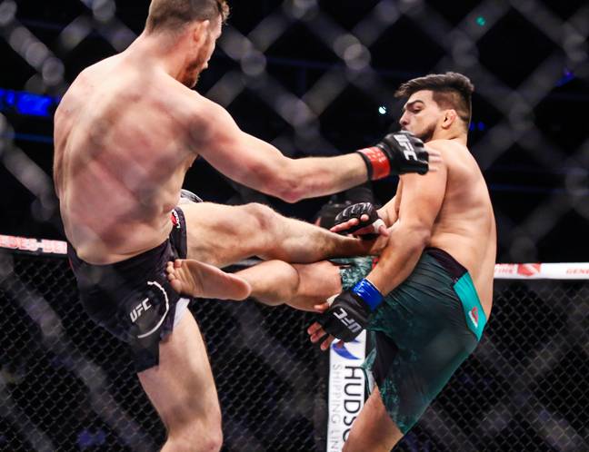 Bisping knows his way around a decent kick, too. Credit: Alamy