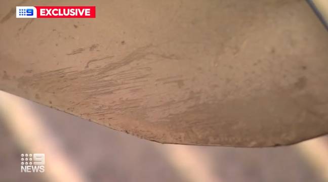 Some of the damage caused by the shark. Credit: Nine News