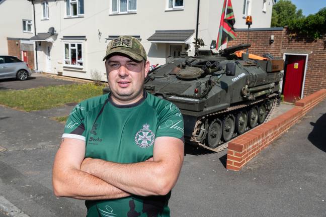 Freeland spent £20,000 on the tank. Credit: Caters