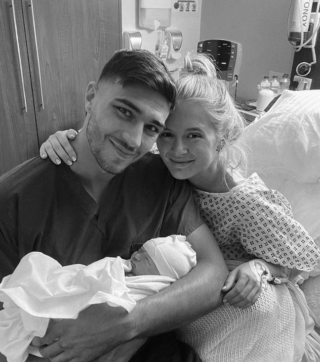 Tommy, 23 and Molly, also 23, announced the birth of their daughter on Instagram on Monday evening. Credit: Instagram/@mollymae