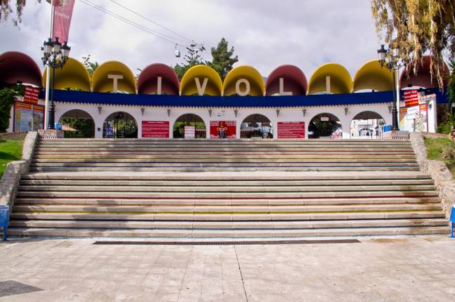 Tivoli World theme park in Spain is closed down, but staff still work there. Credit: Michael McLoone / Alamy Stock Photo