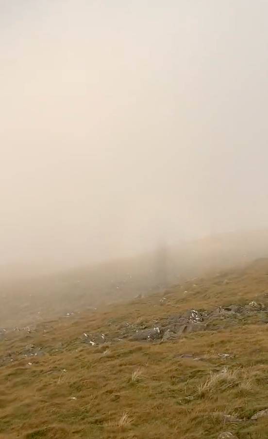 A hiker was met with a spooky site in the Lake District. Credit: Twitter/@ultrapeakschris
