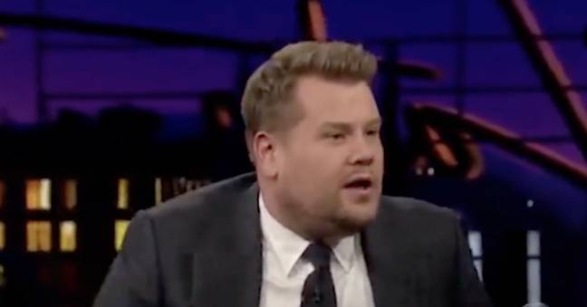 James Corden told the same joke seven years later. Credit: CBS