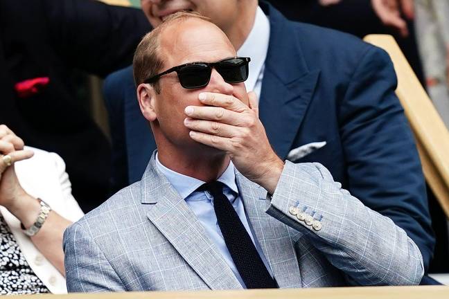 Wimbledon viewers think Prince William was caught on camera about to swear. Credit: Alamy