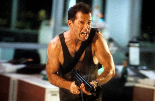 Bruce Willis suffered permanent hearing loss whilst filming Die Hard. Credit: 20th Century Fox