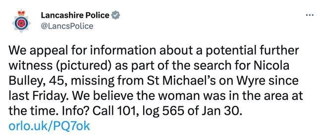 Credit: Lancashire Police/Twitter