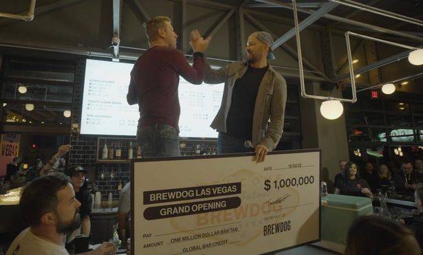 The lucky partygoer was given a $1 million (£800,000) prize. Credit: Facebook/BrewDog Las Vegas